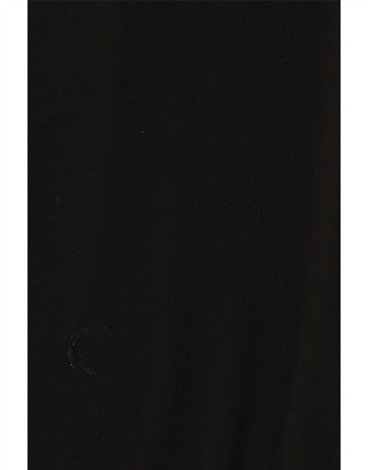 Felpa Adidas da uomo con zip e collo, grande, in poliestere nero