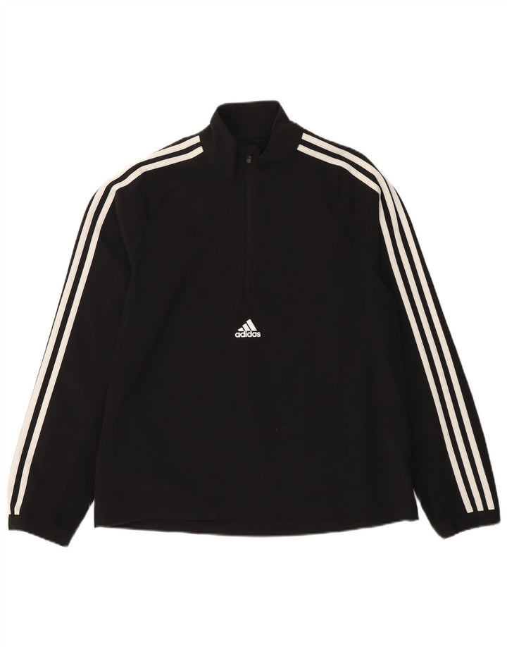 Top da tuta pullover oversize da donna ADIDAS UK 8/10 Small Nero