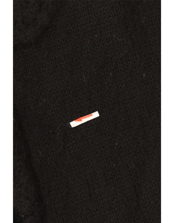 Maglione cardigan da donna Laura Ashley UK 14 grande nero
