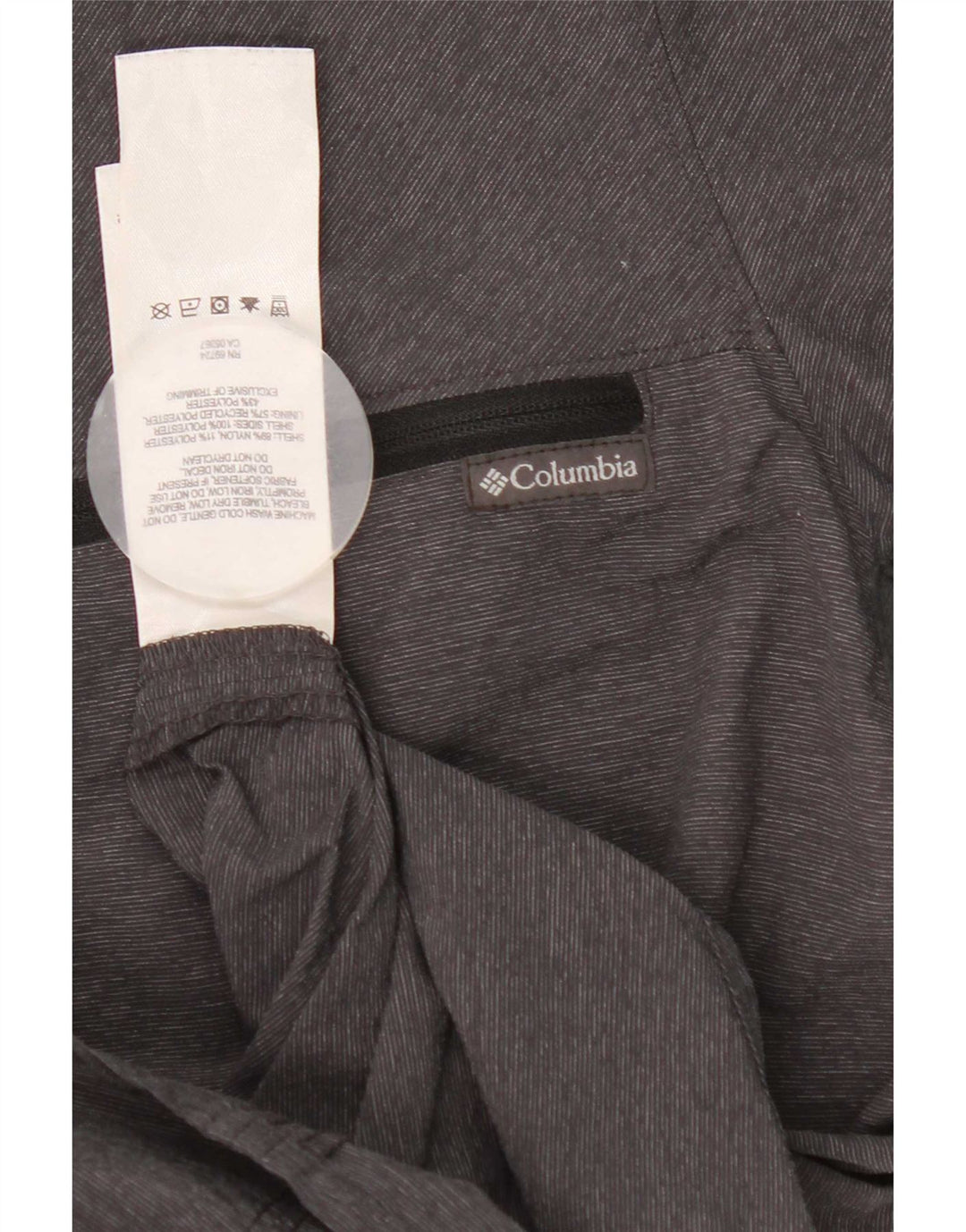 Camicia a maniche corte da uomo Columbia in nylon grigio medio