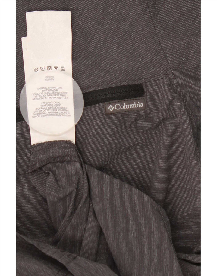 Camicia a maniche corte da uomo Columbia in nylon grigio medio