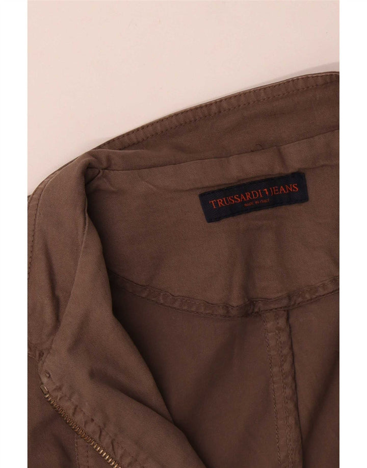 Giubbotto Bomber Donna Trussardi Jeans UK 8 Small Beige