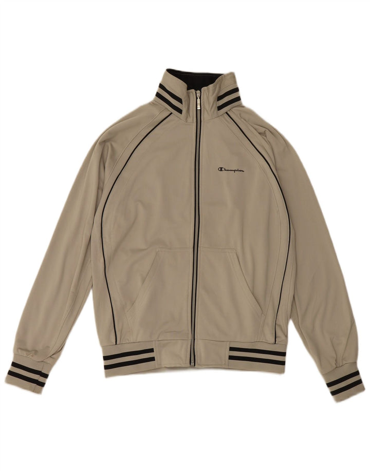 Giacca da tuta da uomo Champion Poliestere a righe beige medio