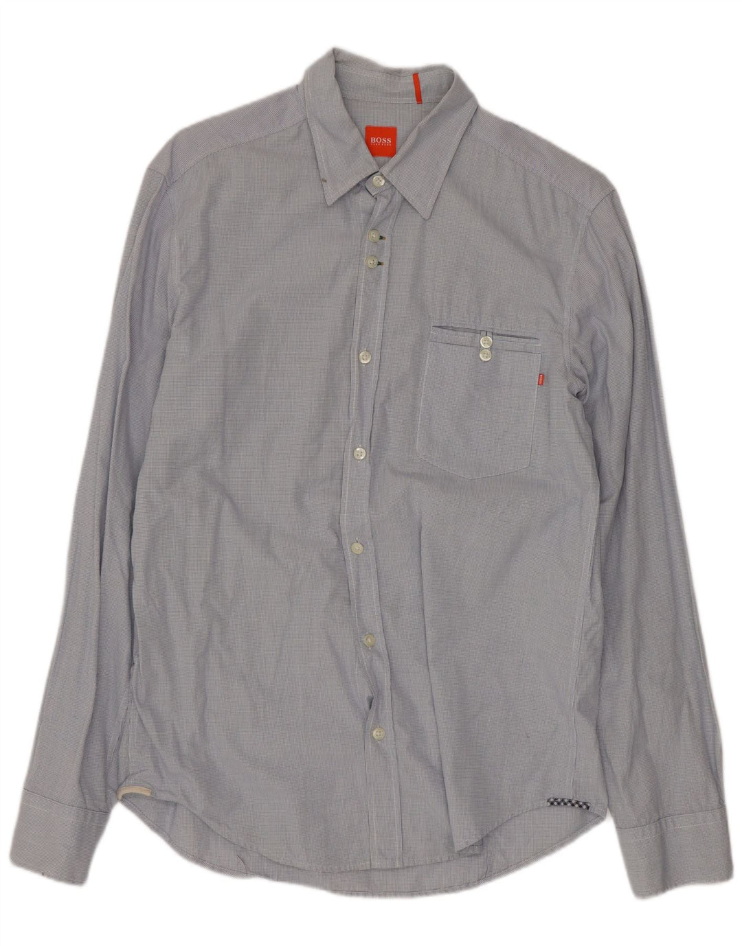 Camicia da uomo Hugo Boss a quadretti blu medio