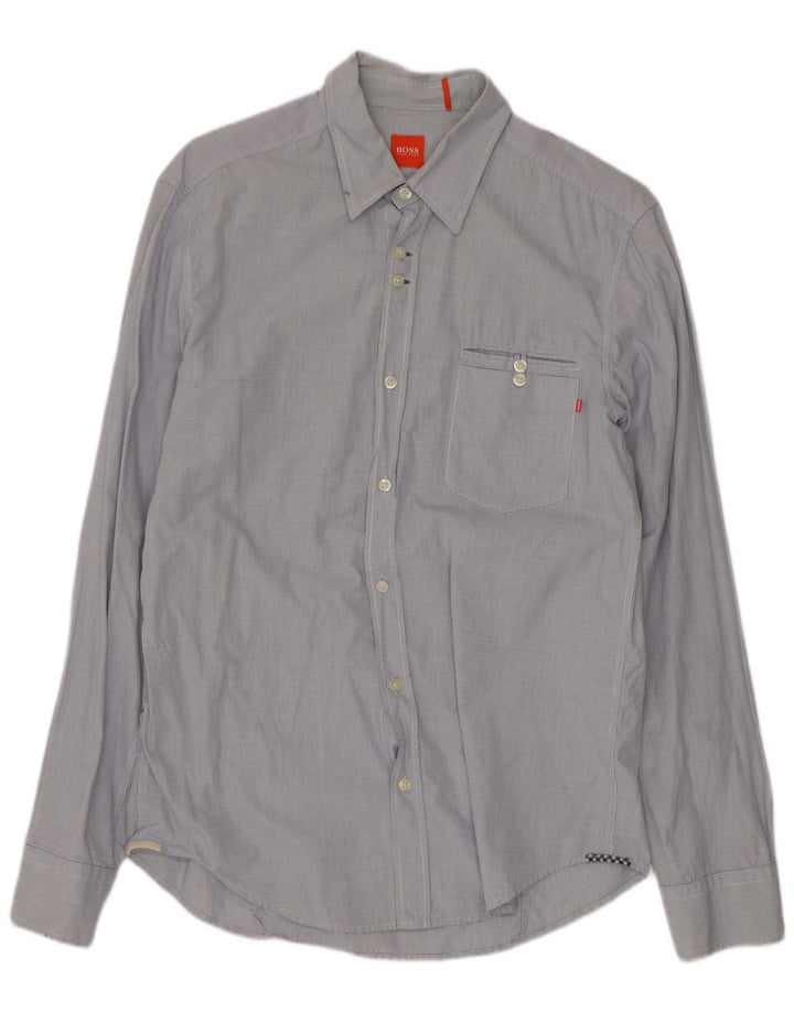 Camicia da uomo Hugo Boss a quadretti blu medio