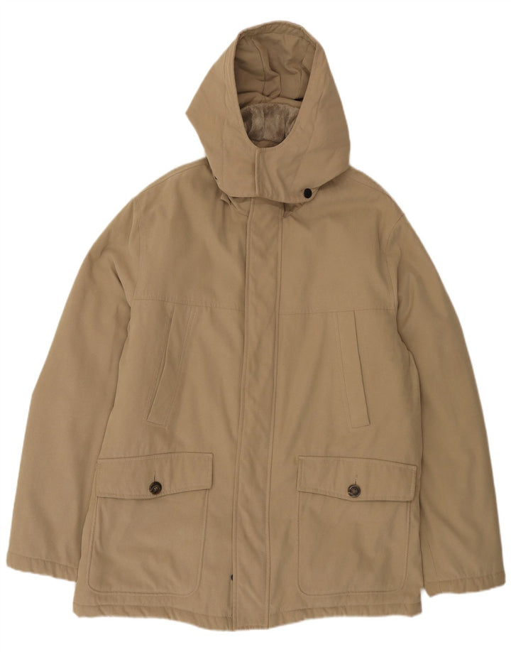 Giacca imbottita con cappuccio da uomo Adhoc IT 54 2XL Poliestere beige