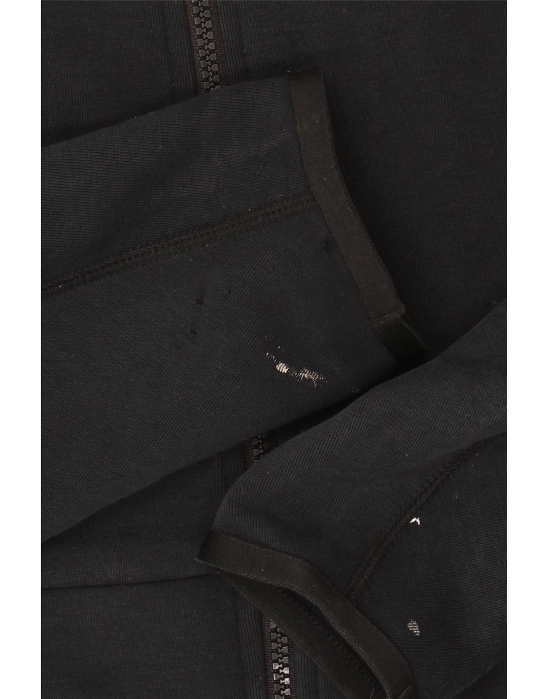 Felpa con cappuccio e zip Nike da uomo piccola in cotone nero