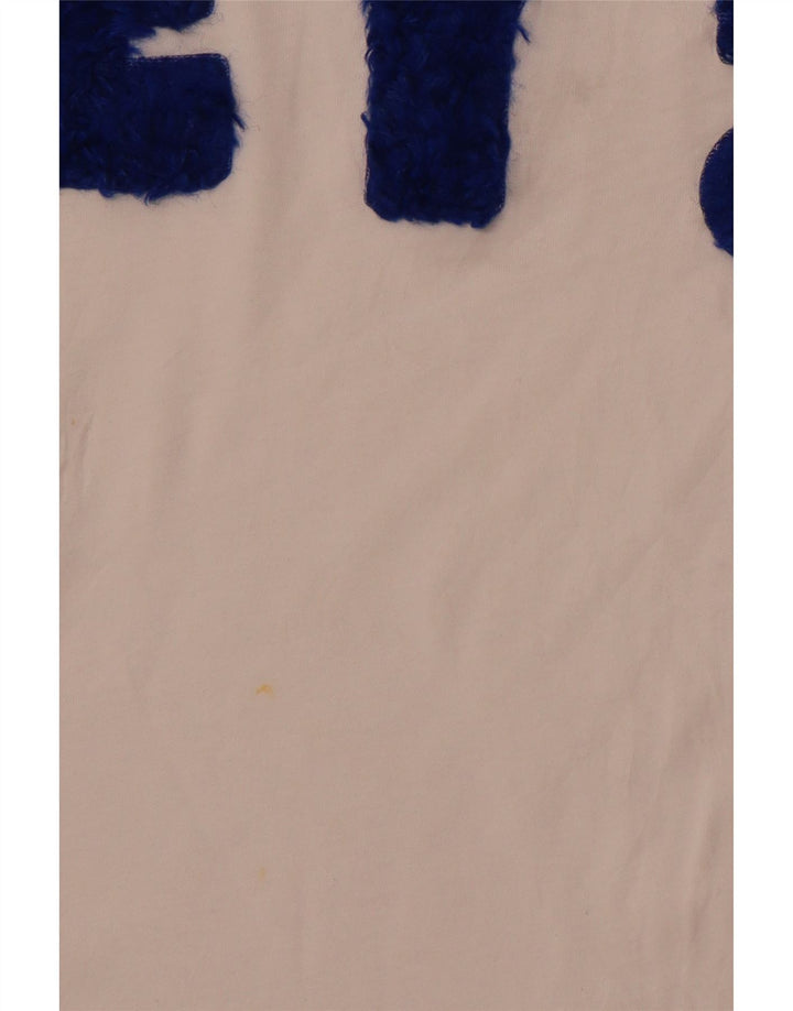 Top grafico per bambina ZARA manica lunga 9-10 anni cotone bianco