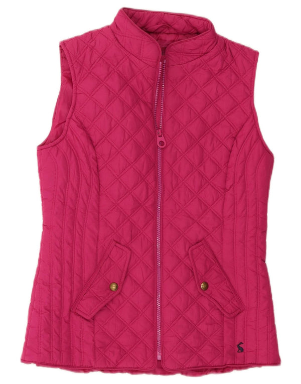 Gilet trapuntato da donna Joules UK 8 piccolo poliestere rosa