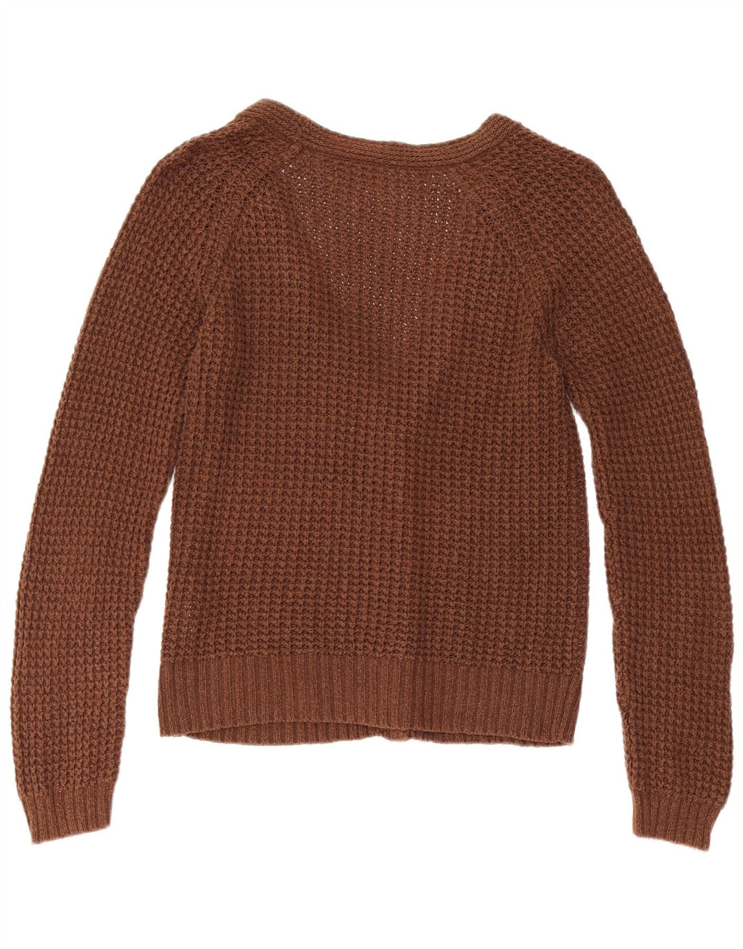 Maglione cardigan da donna Zara UK 12 cotone marrone medio