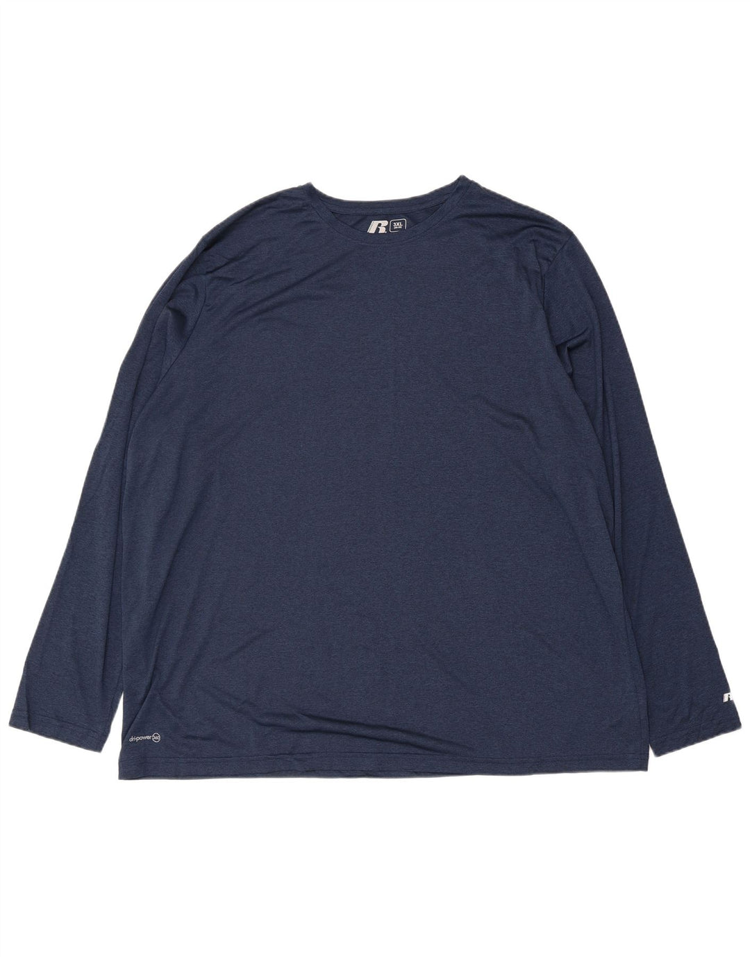 Maglia da uomo a maniche lunghe Russell Athletic 3XL poliestere blu navy