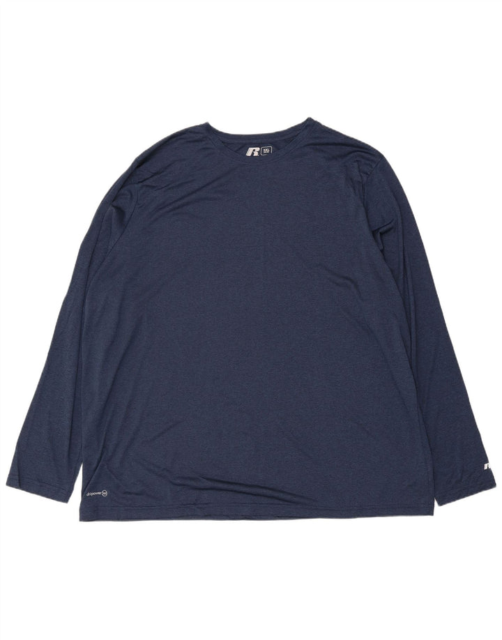 Maglia da uomo a maniche lunghe Russell Athletic 3XL poliestere blu navy