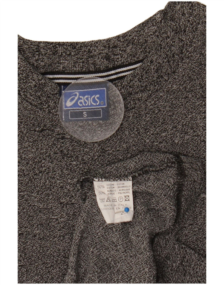 T-shirt da uomo Asics Top Small in cotone chiazzato grigio
