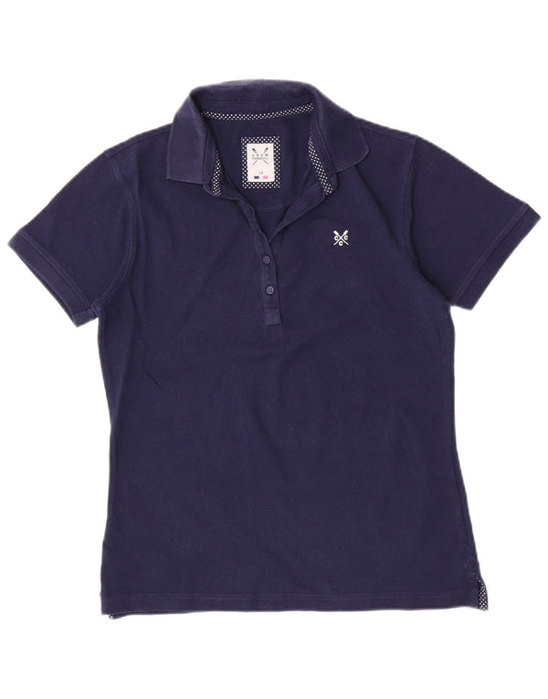 Polo da donna Crew Clothing UK 12 cotone blu navy medio