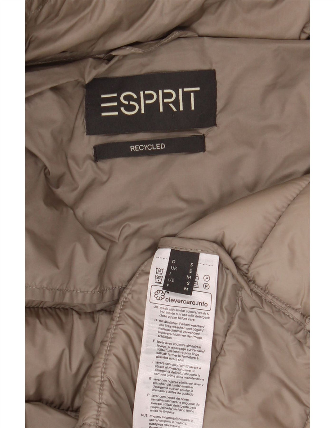 Cappotto imbottito da donna ESPRIT UK 10 Small Beige Poliammide