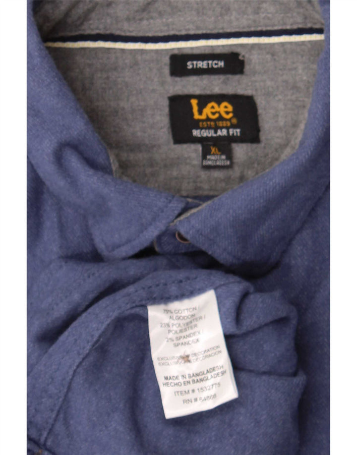 Camicia elasticizzata da uomo Lee XL in cotone blu