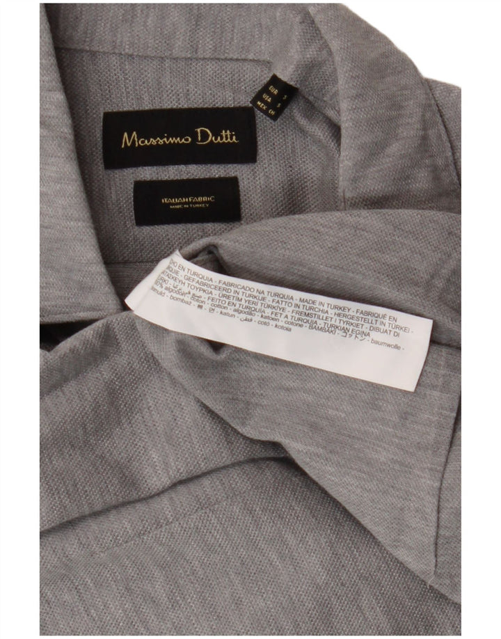 Camicia Uomo Massimo Dutti Piccola Cotone Grigio