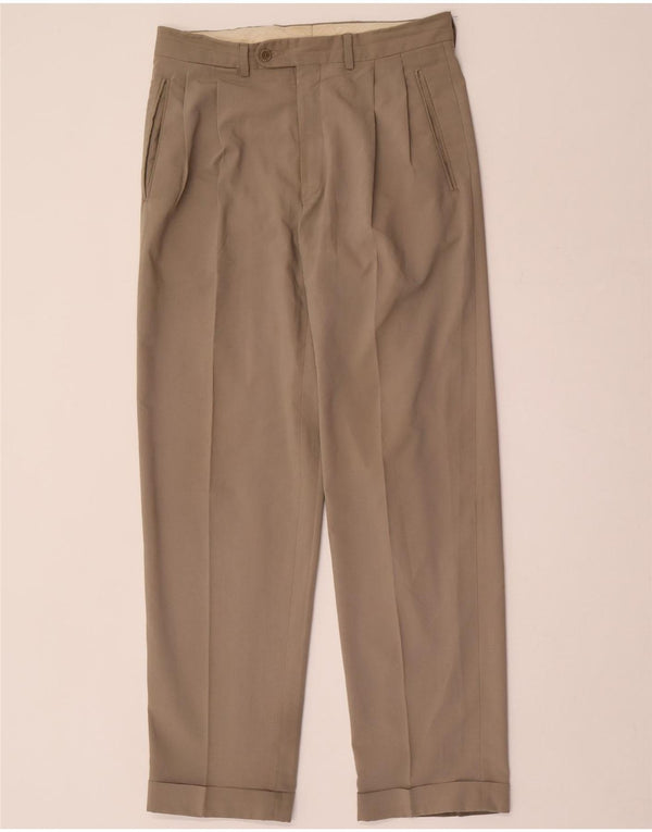 Pantaloni da completo con pegging da uomo Zara EU 38 Small W30 L30 Poliestere grigio