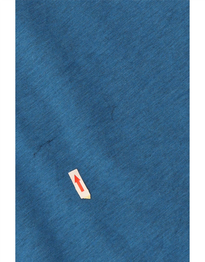 Maglione con cappuccio e zip da uomo Russell Athletic UK 42/44 grande cotone blu