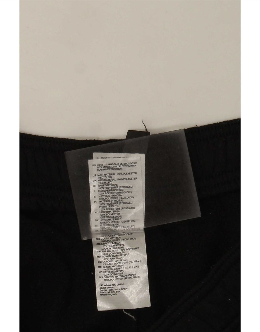 Pantaloni da tuta da uomo Adidas Large neri in poliestere
