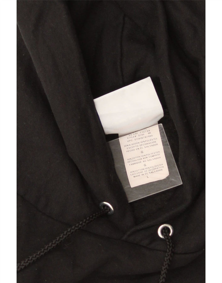 Maglione con cappuccio da uomo CHAMPION grande in cotone nero