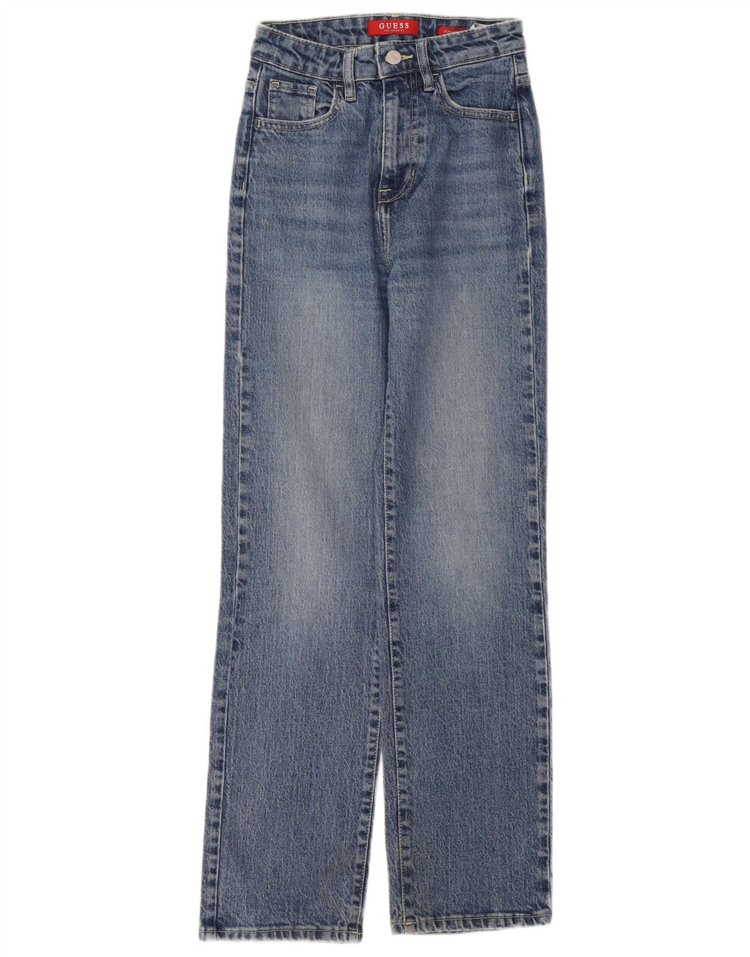 Jeans dritti da donna Guess W24 L29 cotone blu