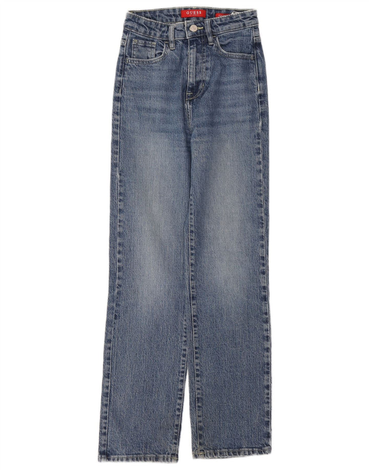Jeans dritti da donna Guess W24 L29 cotone blu