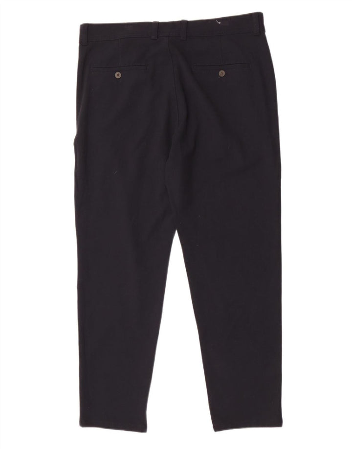 Pantaloni chino da uomo Zara EU 44 Large W34 L28 poliestere blu navy