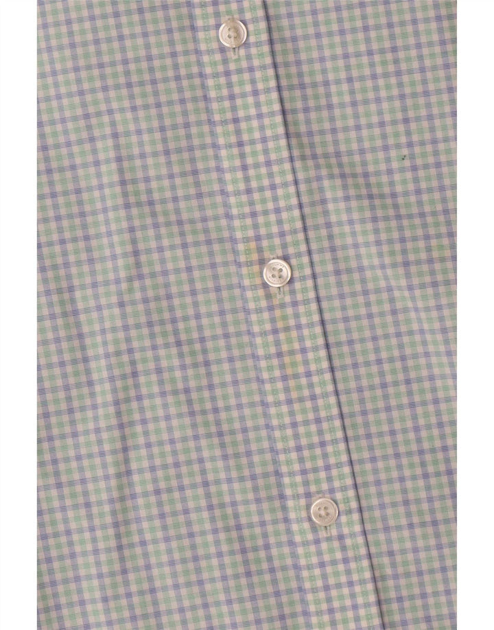 Camicia da uomo Tommy Hilfiger vestibilità atletica taglia 15 cotone a quadretti blu medio