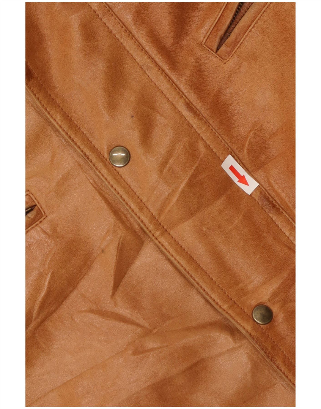 Giacca in pelle vintage da uomo UK 38 Pelle beige media