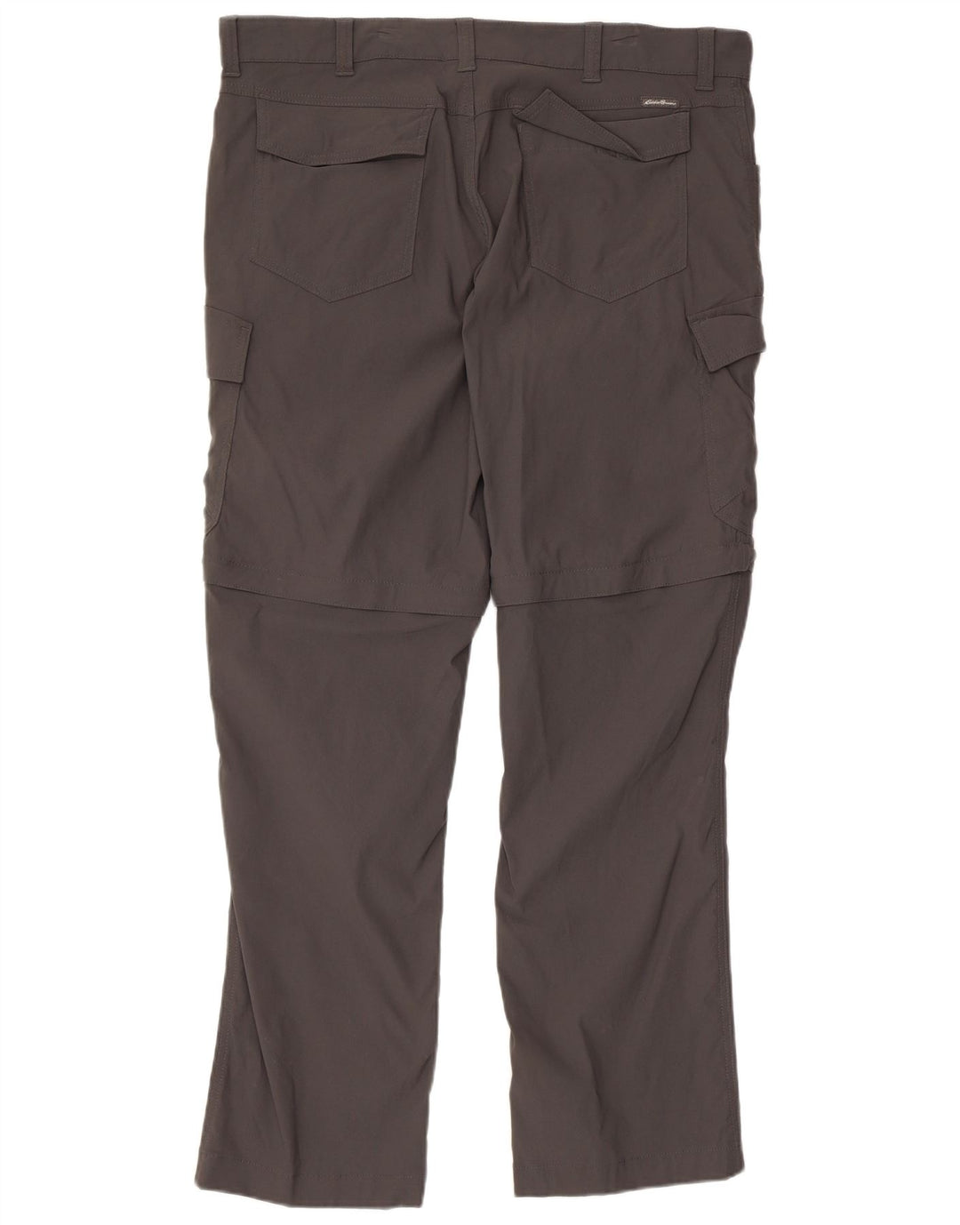 Pantaloni cargo dritti da uomo EDDIE BAUER W36 L32 nylon grigio