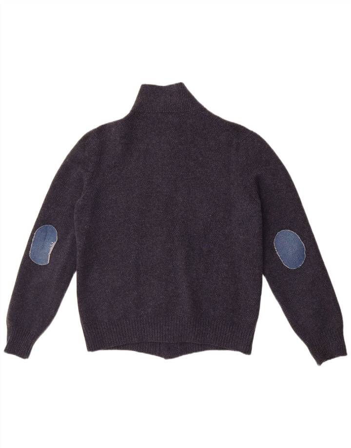 Maglione cardigan militare da uomo piccolo blu navy