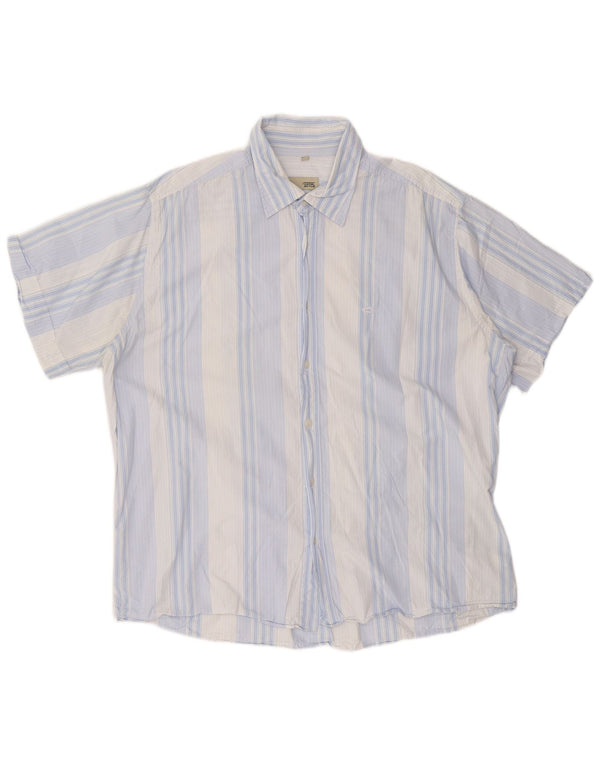 CAMEL ACTIVE Camicia slim a maniche corte da uomo 2XL a righe blu