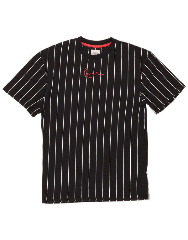 T-shirt grafica da uomo Karl Kani Top XS in cotone a righe nere