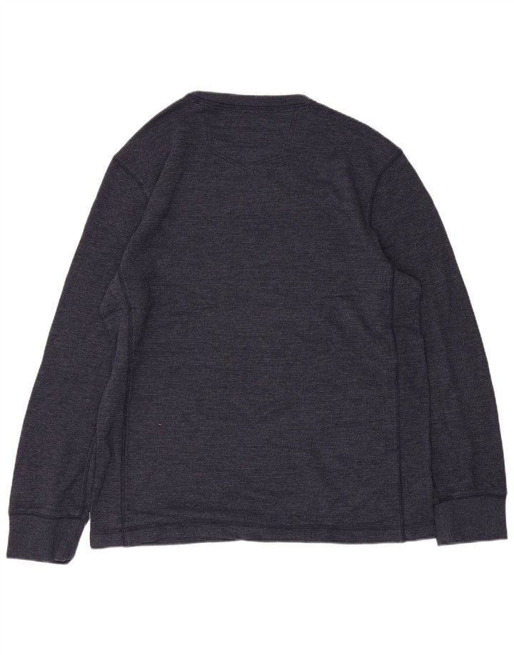 EDDIE BAUER Top da uomo a maniche lunghe in cotone blu navy medio