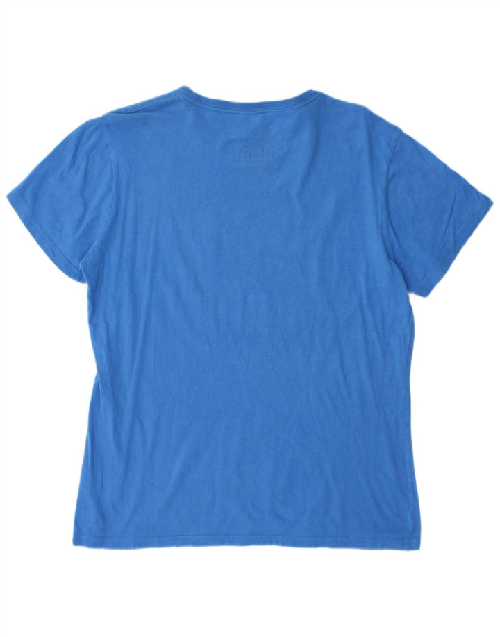 T-shirt grafica da uomo Puma grande in cotone blu