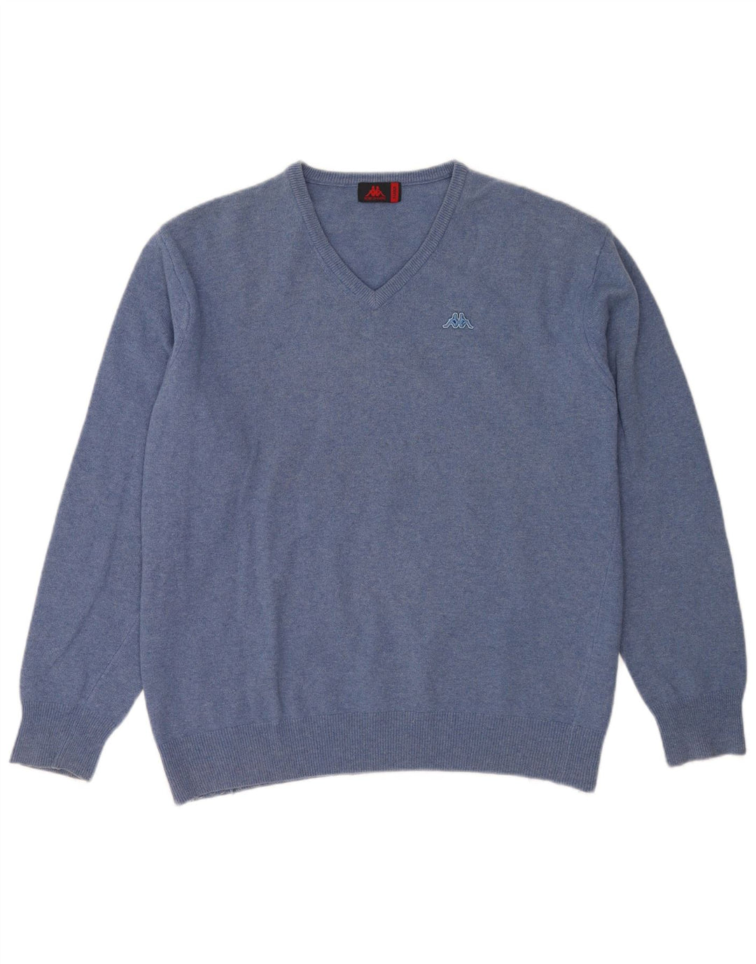 Maglione Kappa da uomo con scollo a V XL in lana blu
