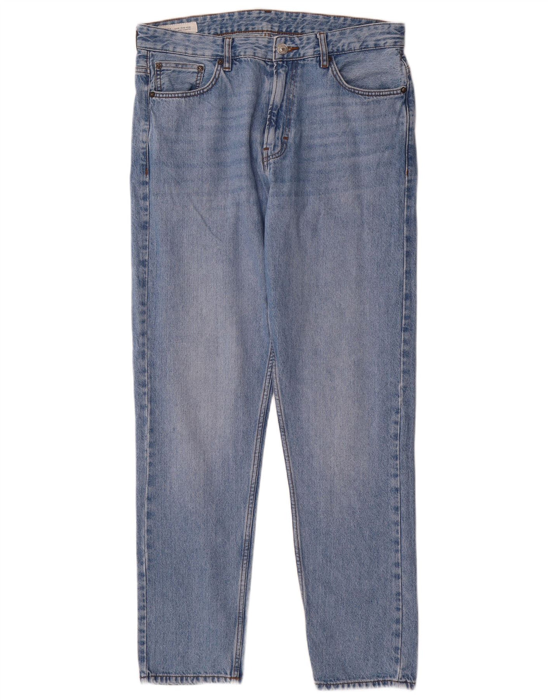 Jeans dritti da uomo Zara EU 42 Large W32 L32 Cotone blu