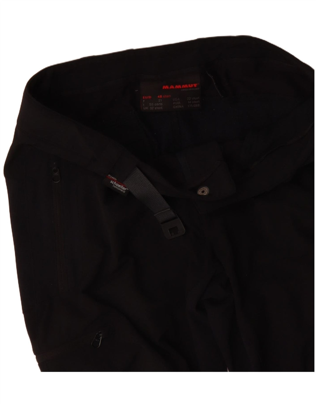 Pantaloni casual cargo dritti da donna MAMMUT W32 L30 color block nero