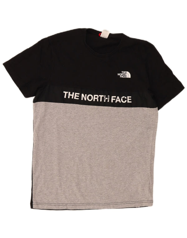 T-shirt grafica da uomo The North Face Top in cotone color block medio nero