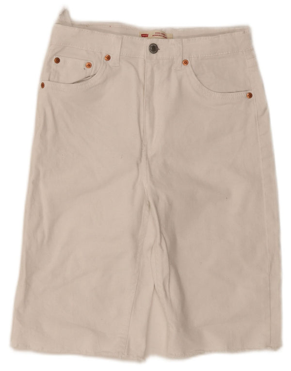 Bermuda Levi's per ragazze, vestibilità ampia, a vita alta, 13-14 anni, W26 bianco