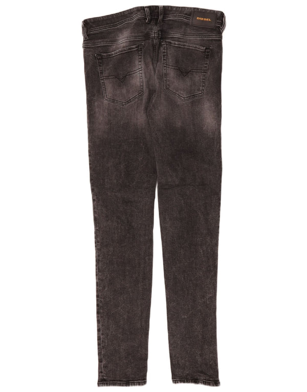 Jeans skinny slim da uomo Diesel W34 L34 cotone nero