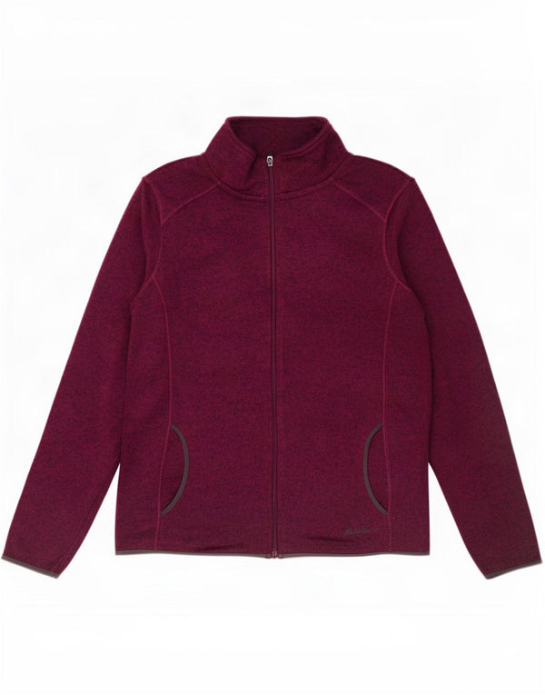 Eddie Bauer Giacca da tuta da donna UK 14 Large Maroon Flecked