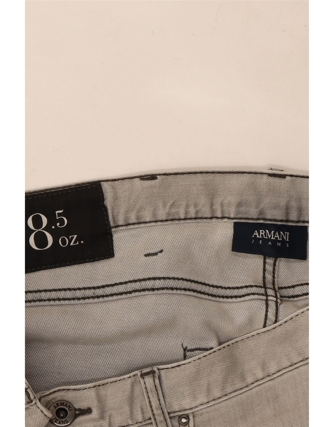 Jeans dritti da donna Armani W33 L28 Grigi