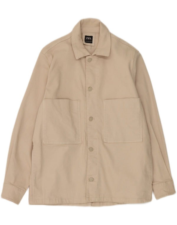 Giacca utility da uomo Zara UK 38 Cotone beige medio
