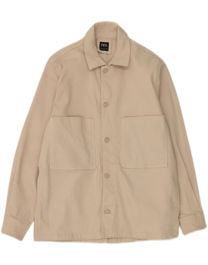 Giacca utility da uomo Zara UK 38 Cotone beige medio