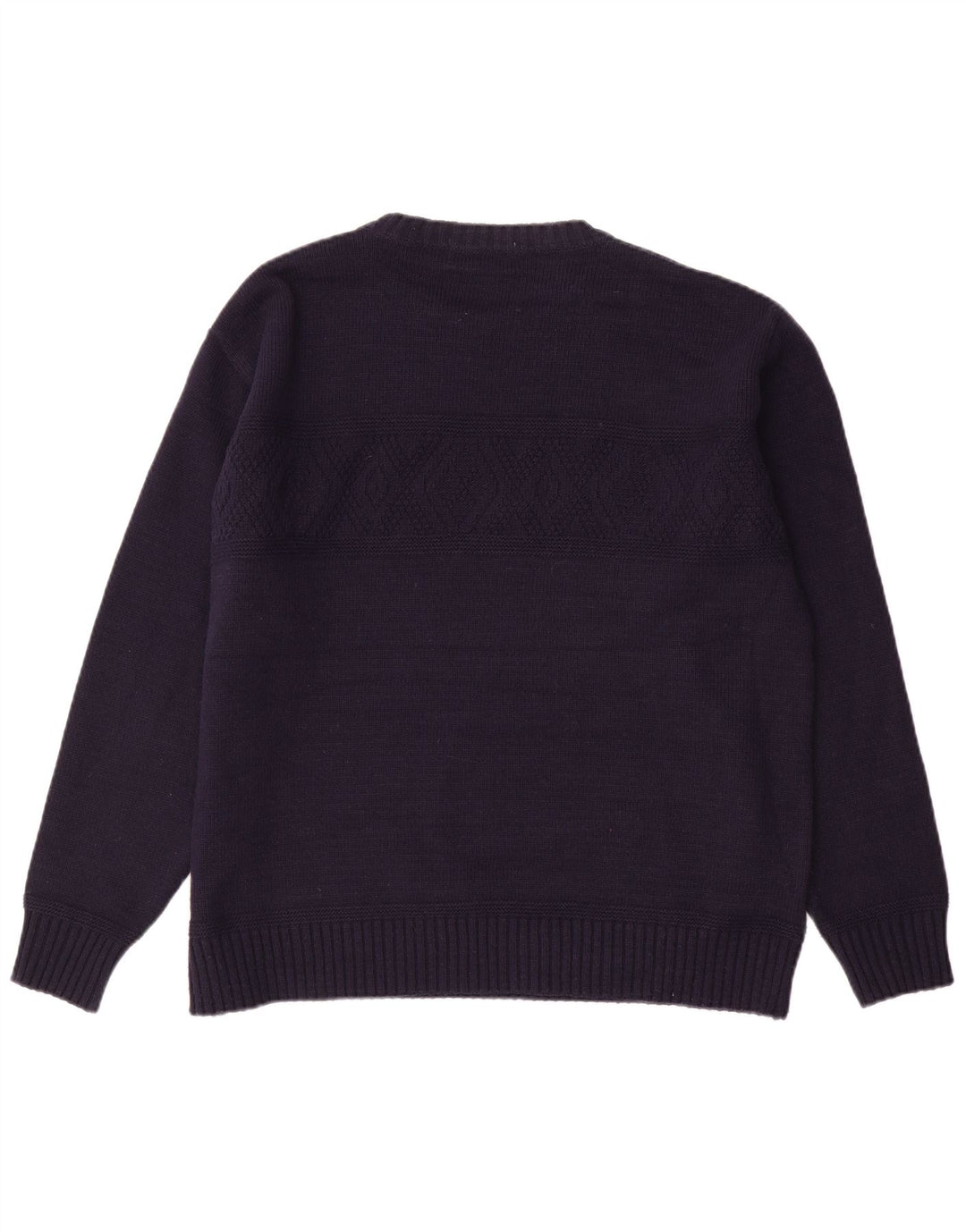 Marks & Spencer Maglione da uomo con scollo a barchetta Grande acrilico blu navy