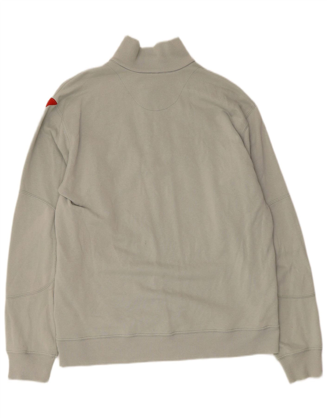 DIADORA Felpa da uomo con collo con zip grafica Maglione grande in cotone grigio