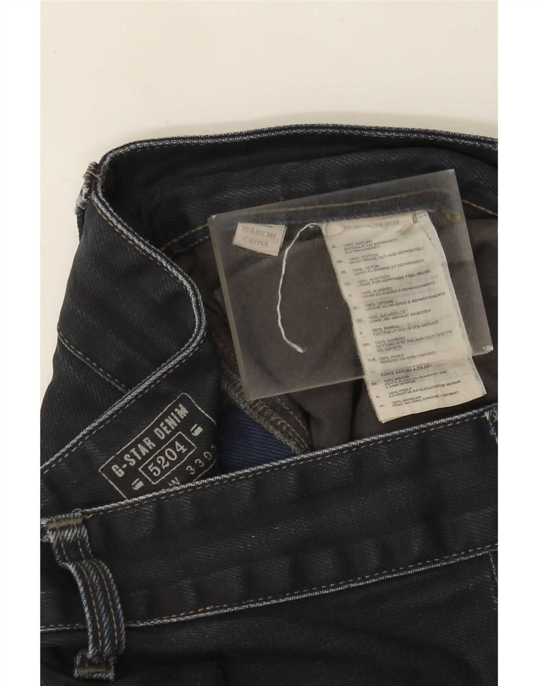Jeans cargo grafici da uomo G-Star 3301 W30 L33 cotone nero