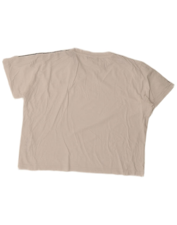 T-shirt grafica corta da donna Fila Top UK 14 Cotone color block bianco medio